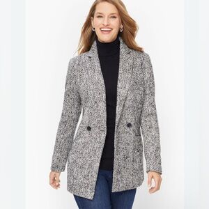 TALBOTS Double Breasted Herringbone Blazer, NWOT